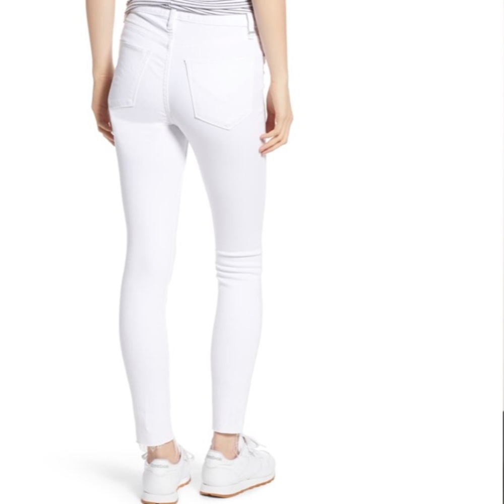 Hudson Barbara High Waist Raw Hem Skinny Jeans